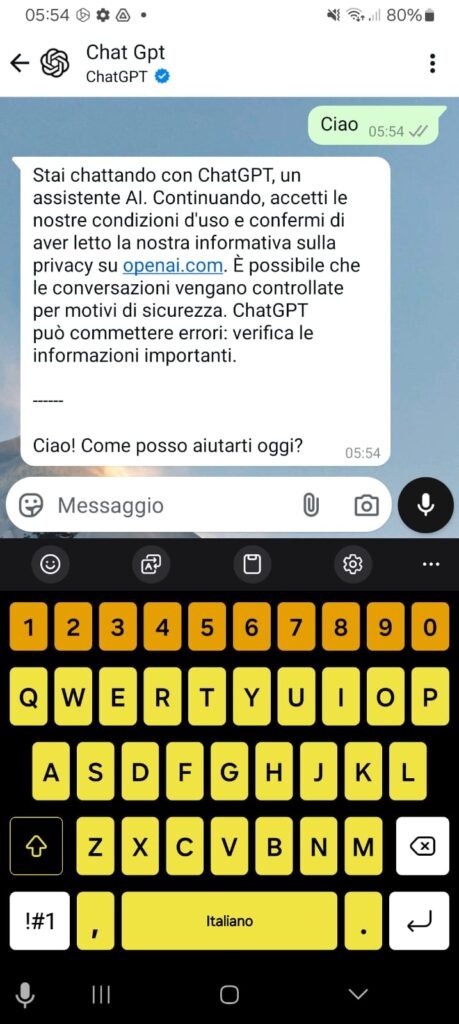 Ai su WhatsApp