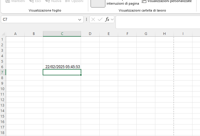 Excel: data e ora con un doppio click